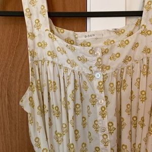 Doen Hilde Dress sunflower block print